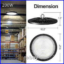 10Pcs 200W UFO LED High Bay Light 200 Watts Industrial Commercial Light Fixture