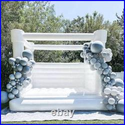 10fx10ft White PVC Inflatable Wedding Bouncer Jumping Bed Bounce House Outdoor