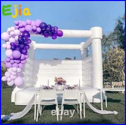 10fx10ft White PVC Inflatable Wedding Bouncer Jumping Bed Bounce House Outdoor