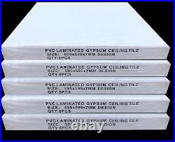 10m2 Suspended Ceiling Vinyl Wipeable 595x595 EasyClean 600x600mm 30 Tiles Pack