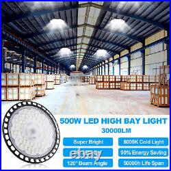 10pcs 500W UFO Led High Bay Light Shop Commercial Factory Warehouse Lighting