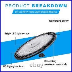 10pcs 500W UFO Led High Bay Light Shop Commercial Factory Warehouse Lighting