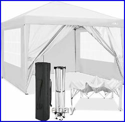 10x10' Pop Up Canopy Commercial Instant Shelter Party Gazebo Tent with 4 Sidewalls