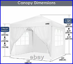 10x10FT EZ Pop-UP Canopy Foldable Waterproof Party Gazebo Commercial Event Tent