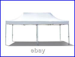 10x20' Commercial Pop Up Canopy Tent White Waterproof Portable Instant Shelter