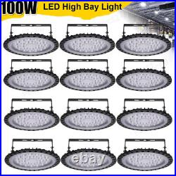 12 Pack 100W UFO Led High Bay Light Factory Warehouse Commercial Led Shop Lights