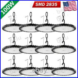 12 Pack 100W UFO Led High Bay Light Factory Warehouse Commercial Light Fixtures