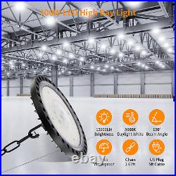 12 Pack 100W UFO Led High Bay Light Factory Warehouse Commercial Light Fixtures