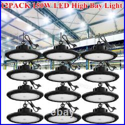 12 Pack 150W UFO Led High Bay Light Industrial Commercial Garage Shop Gym Light