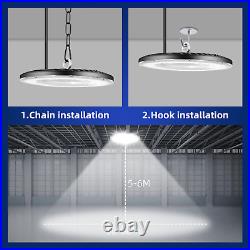 12 Pack 200W UFO Led High Bay Lights Commercial Warehouse Factory Light Fixture