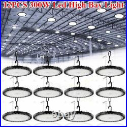 12 Pack 300W UFO Led High Bay Light Factory Warehouse Commercial Led Shop Lights