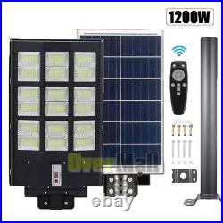 1200/1600W 990000000LM Commercial Solar Street Light Motion Sensor LED Road Lamp