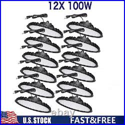 12Pack 100W UFO Led High Bay Light Factory Warehouse Commercial Light Fixture