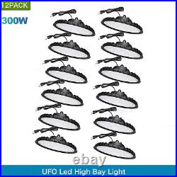 12Pack 300W UFO Led High Bay Light Commercial Warehouse Industrial Factory Light