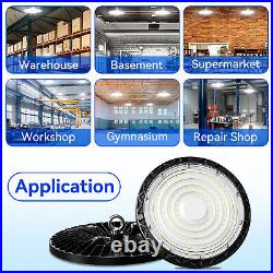 12Pcs 200W UFO Led High Bay Light Industrial Commercial Garage Shop Light 6000K