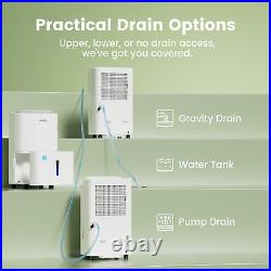 150-Pint Dehumidifier with Built-in Pump for Commercial Spaces & Large Rooms