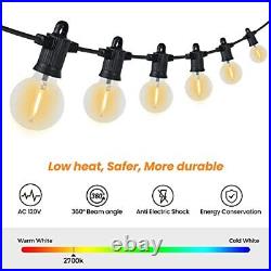 150FT LED Outdoor String Lights, G40 Globe Patio Lights and Commercial Grade