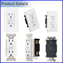 15A GFCI Outlets Ground Fault Receptacle Commercial Grade ETL with Cover 10 Pack