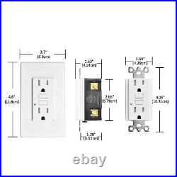 15Amp GFCI Outlet Receptacle with Wall Plate LED Indicator ETL Listed White 20PK