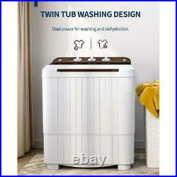 16.5LBS Portable Clothes Washing Machines Semi-Automatic Compact Washer Spinner