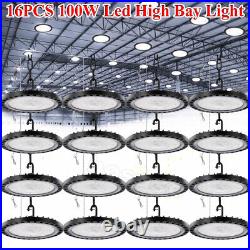 16 Pack 100W UFO Led High Bay Light Factory Warehouse Commercial Led Shop Lights