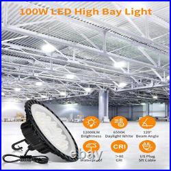 16 Pack 100W UFO Led High Bay Light Factory Warehouse Commercial Led Shop Lights