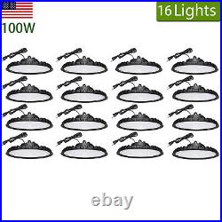 16 Pack 100W UFO Led High Bay Light Gym Commercial Factory Warehouse Shop Light