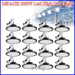 16 Pack 200W UFO Led High Bay Light Factory Warehouse Commercial Led Shop Lights