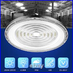 16 Pack 200W UFO Led High Bay Lights Commercial Warehouse Factory Light Fixture