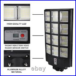 1600W 1152 LED Commercial Solar Street Lights 9900000000LM Road Lamp+Pole+Remote