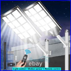 1600W Commercial LED Solar Street Flood Light Outdoor Dusk to Dawn Wall Lamp