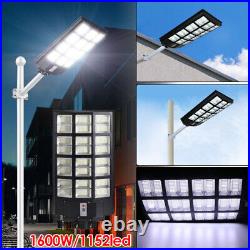 1600W Commercial LED Solar Street Light 1000000000LM IP67 Dusk to Dawn Road Lamp