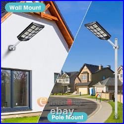 1600W Commercial Solar Street Light Motion Sensor Lamp Dusk To Dawn Road Lamp US
