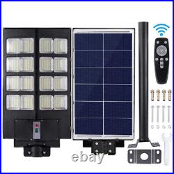 1600W Commercial Solar Street light Motion Sensor LED Outdoor IP67 Remote+Pole