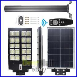 1600W LED Commercial Solar Street Light Outdoor IP65 Dusk to Dawn Road Lamp+Pole