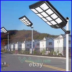 1600W Solar Power Commercial Solar Street Light Dusk to Dawn Road Pole + Remote