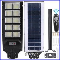 1600W Watts Solar Street Light Commercial Dusk Dawn Road Lamp+Pole 9900000000LM