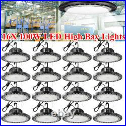 16Pack 100W UFO Led High Bay Light Industrial Commercial Factory Warehouse Light