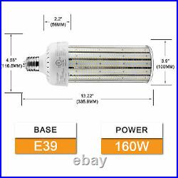 (2-Pack) 160W LED Corn Light AC480V Commercial Supermarkrt Factory Bulb 6000K