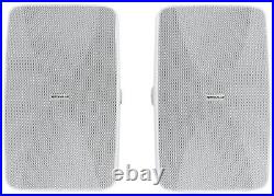 2 Rockville WET-6525W 6.5 70V Commercial Indoor/Outdoor Wall Speakers in White