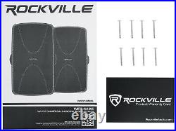 2 Rockville WET-6525W 6.5 70V Commercial Indoor/Outdoor Wall Speakers in White