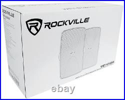 2 Rockville WET-6525W 6.5 70V Commercial Indoor/Outdoor Wall Speakers in White