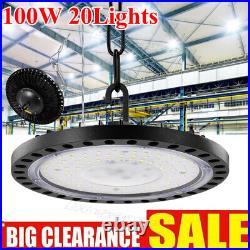 20 Pack 100W UFO Led High Bay Light Factory Warehouse Commercial Led Shop Lights