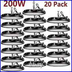 20 Pack 200W UFO LED High Bay Light Factory Commercial Warehouse Light Fixtures