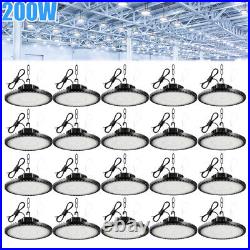 20 Pack 200W UFO LED High Bay Light Garage Industrial Commercial Warehouse Lamp