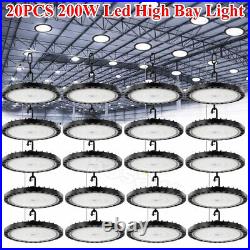 20 Pack 200W UFO Led High Bay Light Factory Warehouse Commercial Led Shop Lights