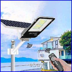 2000W Commercial LED Solar Street Light Dusk to Dawn Parking Lot Road Lamp NEW