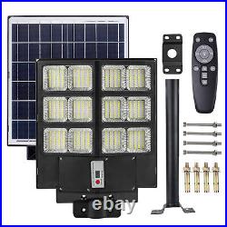 2000W Commercial Solar Street Light LED IP67 Dusk to Dawn Road Lamp+Remote+Pole