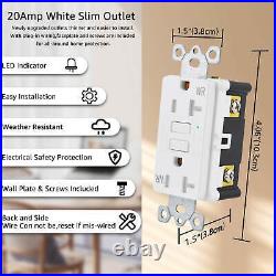 20Amp GFI Outlet Slim Duplex Receptacle Ground Fault Circuit Interrupter TR ×40