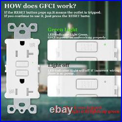 20Amp GFI Outlet Slim Duplex Receptacle Ground Fault Circuit Interrupter TR ×40